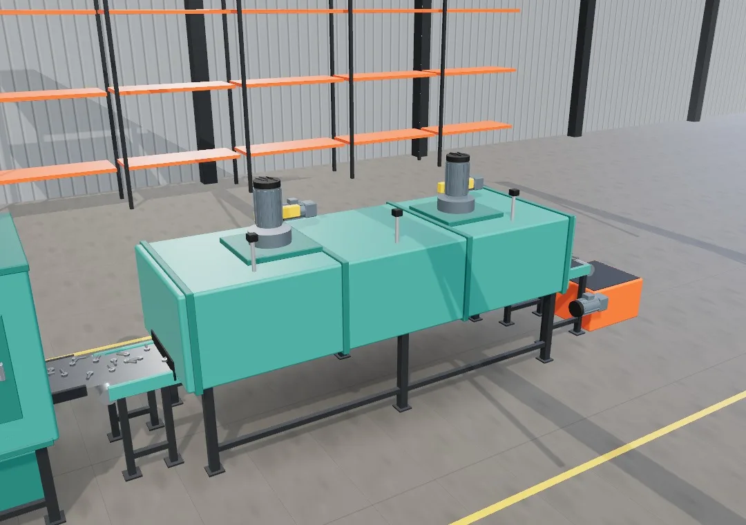 Mesh-belt tempering furnace with circulation fans